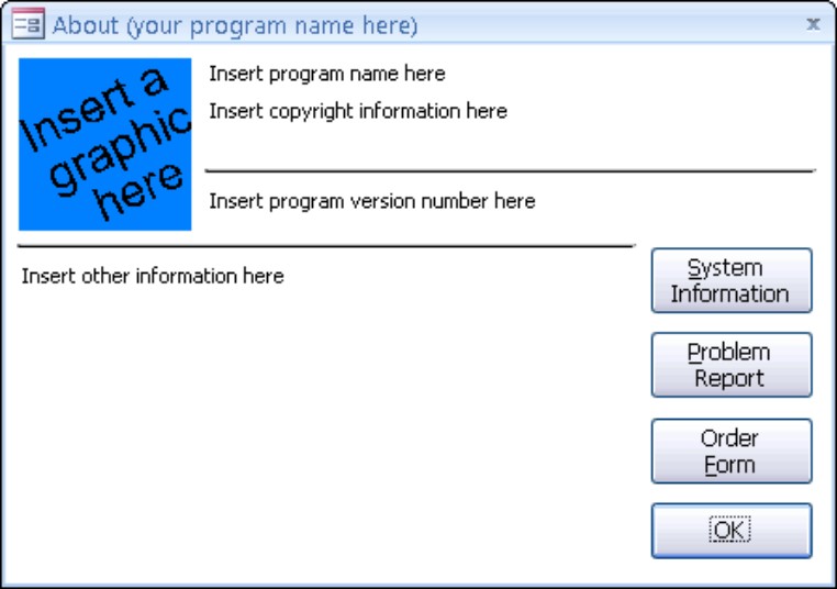 The implementation of an About box is a polishing technique that also provides useful information to the user and protects your legal interests.